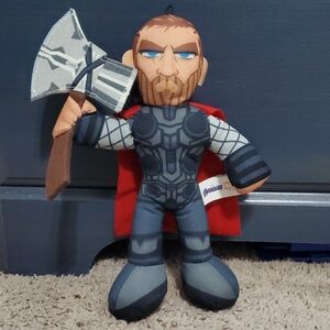 Thor Plush Toy with Red Cape